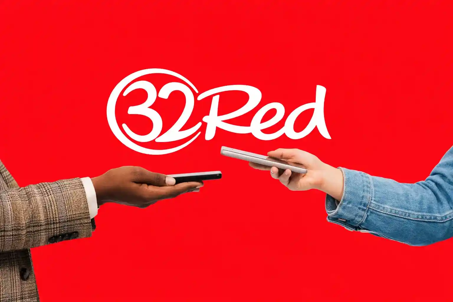 Hands holding smartphones symbolizing mobile gambling and betting platform